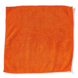 Medline Microfiber Cleaning Cloths - Microfiber Cleaning Cloth, 12" x 12", Lightweight, Light Orange - MDT217637