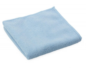 Medline Microfiber Cleaning Cloths - Microfiber Cleaning Cloth, 12" x 12", Medium-Weight, Blue - MDT217647