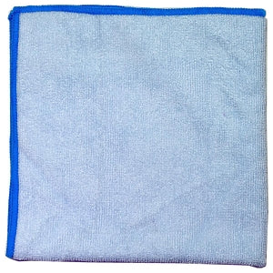 Medline Microfiber Cleaning Cloths - Microfiber Cleaning Cloth, 16"x 16", Lightweight, Light Blue - MDT217671