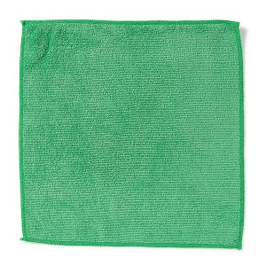 Medline Microfiber Cleaning Cloths - Microfiber Cleaning Cloth, 12" x 12", Medium-Weight, Green - MDT217681