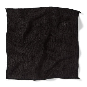 Medline Microfiber Cleaning Cloths - Microfiber Cleaning Cloth, 12" x 12", Black - MDT217682