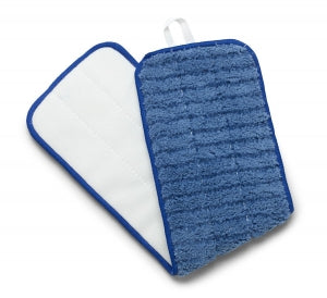 Medline Microfiber Scrubbing Pads - MicroScour Microfiber Scrubber Mop, Blue, 18" - MDT217718B