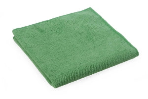 Medline Microfiber Cleaning Cloths - Microfiber Cleaning Cloth, 16" x 16", Mediumweight, Green - MDT217848