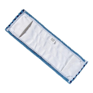 Medline Microfiber Pocket Scrubber Mop - Pocket Microfiber Scrubber Mop, Blue, 5" x 18" - MDT217PKT18SB