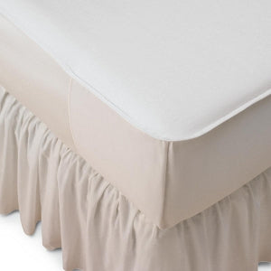 Medline Blended Hooded Mattress Covers - Mattress Pad with Hood at One End, Bleached, 50% Cotton/50% Polyester Blend, 36" x 80", 24/Case - MDT219339WH