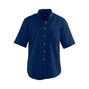 Edwards Garment Co Ladies' Short Sleeve Poplin Shirts - Women's Short Sleeve Poplin Shirt, Navy, Size L - MDT5230073