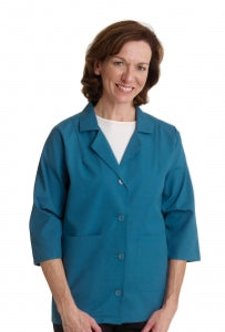 Medline Ladies Smock with Three-Quarter-Length Sleeves - Ladies Smock with 3/4 Length Sleeves, 65% Polyester/35% Cotton, Marina, Size S - MDT76003631