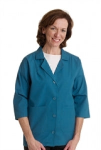 Medline Ladies Smock with Three-Quarter-Length Sleeves - Ladies Smock with 3/4 Length Sleeves, 65% Polyester/35% Cotton, Marina, Size 2XL - MDT76003635