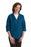 Medline Ladies Smock with Three-Quarter-Length Sleeves - Ladies Smock with 3/4 Length Sleeves, 65% Polyester/35% Cotton, Navy, Size S - MDT76003731