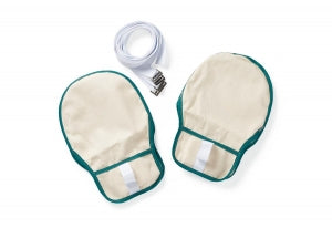 Medline Safety Check Hand Protector Mitts - Cotton Hand Control Mitt Protector with Flexible Palm and Closed-End Design - MDT823256