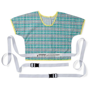 Medline Blended Safety Vests for Patients - Jacket Restraint, Safety, Polyester and Cotton, Size L - MDT8283360L