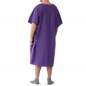 Medline Behavioral Health Apparel - IV Gown with Plastic Back Snap Closures, Purple, Size 10XL - MDTBG5IABPUR