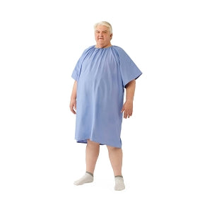 Medline Hyperbaric Patient Gowns - 100% Cotton Hyperbaric Patient Gown, Blue, Size 10XL - MDTBG5RTSHPB