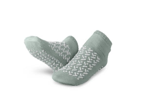 Medline Double-Tread Slippers - Double-Tread Patient Slippers, Gray, Size 2XL - MDTDBLTREDXXL