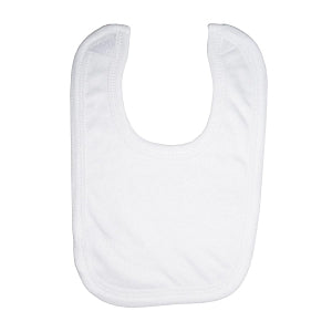 Medline Knit Infant Bibs - Knit Baby Bib, White, White Trim - MDTDDR1023