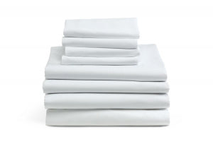 Medline Medline Interblend Percale Draw Sheets - Draw Sheet, Percale, White with Blue Stitching, 55% Cotton/45% Polyester, 54" x 72", 24/Case - MDTDS4P72