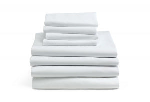 Medline Medline Interblend Percale Draw Sheets - Draw Sheet, Percale, White with Blue Stitching, 55% Cotton/45% Polyester, 54" x 72", 60/Case - MDTDS4P72