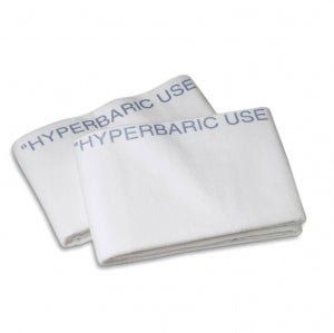 Medline Hyperbaric Blankets - Hyperbaric Blanket, White with Blue Continuous Imprint Marks and Blue Hem, 100% Cotton, 72" x 90" - MDTFB4C20HYW