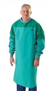 Medline Xalt Level 4 Critical Coverage Surgical Gowns - L4 Surgical Gown, Xalt Fabric, Green, Critical Cover, Size L - MDTGXC4JL