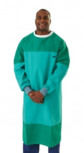 Medline Xalt Level 4 Panel Coverage Surgical Gowns - L4 Surgical Gown, Xalt Fabric, Green, Panel Cover, Size L - MDTGXP4JL