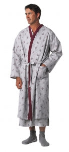 Medline Patient Robes - Patient Robe, Galaxy Cranberry Trim, Size L - MDTHR6R04GAG