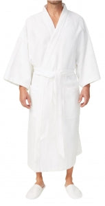 Monarch Robe And Towel Company Patient Robes - Patient Robe, Diamond Waffle, One Size Fits Most, 12/Case - MDTHR8D04WHI