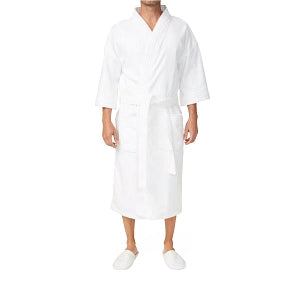 Monarch Robe And Towel Company Patient Robes - Terry Velour Robe, Pink 48", One Size Fits Most - MDTHR8T04PNKD