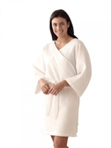 Medline Patient Robes - Square Waffle Weave Mammography Patient Robe, White, One Size Fits Most - MDTHR8W04WHIM