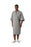 Medline Micro-Suede Patient Apparel - Micro-Suede Patient Robe, Gray with Navy Trim, One Size Fits Most - MDTHR9R04GRY