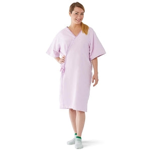 Medline Micro-Suede Patient Apparel - Micro-Suede Mammography Patient Robe, Lilac, One Size Fits Most - MDTHR9R04LIL