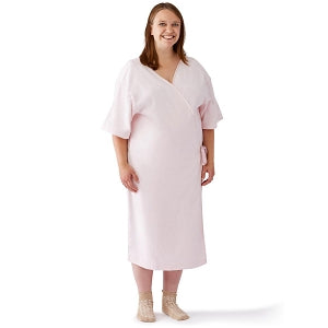 Medline Micro-Suede Patient Apparel - Micro-Suede Mammography Patient Robe, Pink, One Size Fits Most - MDTHR9R04PINK