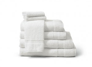 Medline Medline Fine-Spun Hand Towels - Premium 100% Cotton Hand Towel, White, 16" x 27", 3 lb./Dz., 50 Dz./Bale - MDTHT5C30R