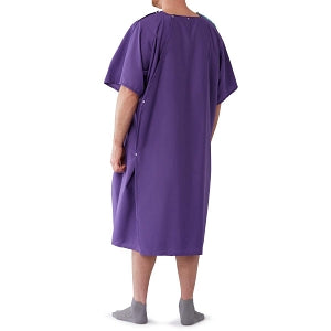 Medline Behavioral Health Apparel - IV Gown with Plastic Back Snap Closures, Purple, Size 5XL - MDTOG5IABPUR