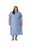 Medline Blended IV Gowns - Patient IV Gown with Side Ties, Telemetry Pocket, Blue, Size 3XL - MDTOG5ITSBLU