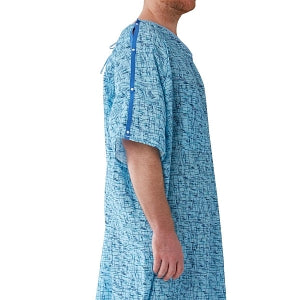 Medline PolyBright IV Patient Gowns - PolyBright IV Patient Gown, Cascade, Blue, Size 5XL - MDTOG6IVCAB