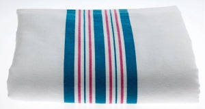 Blankets Kuddle-Up Flannel Ba - Baby Blanket, White with Pink and Blue Stripe, 85% Cotton/15% Polyester, 30" x 40", 85/Case - MDTPB3B40STR