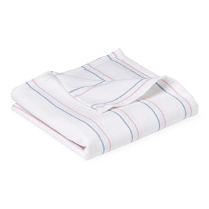 Blankets Kuddle-Up Flannel Ba - Baby Blanket, White with Pink and Blue Stripe, 100% Cotton, 36" x 36", 72/Case - MDTPB3C36STR