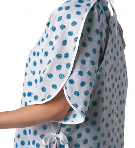 Medline Blended Patient Gowns - Patient Gown with Butterfly Sleeve Ties, Snowflake Print - MDTPG5BTSSNO