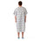 Medline Blended IV Gowns - Patient IV Gown with IV Sleeve Side Ties, Metal Snaps, Modern, White, One Size Fits Most - MDTPG5ITSMOW