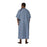 Medline Blended IV Gowns - Patient IV Gown with IV Sleeve, Side Ties, Plastic Snaps, Blue Triangle Design, One Size Fits Most - MDTPG5ITSTRI