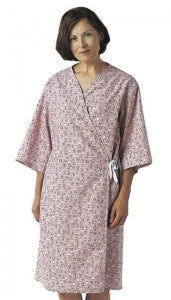 Medline Women's Center Patient Apparel - Patient Gown, Front-Opening, Spring Bouquet - MDTPG5RFOSBQ