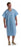 Medline Blended Patient Gowns - Patient Gown with Angle Back and Side Ties, Cascade Blue Print, One Size Fits Most - MDTPG5RTSCAB