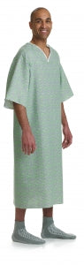 Medline Blended Patient Gowns - Patient Gown, Regular Side Ties, Charisma Print - MDTPG5RTSCHA