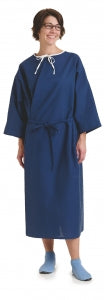 Medline Blended Patient Gowns - X-Ray Patient Gown, Navy, 48"L, 62" Sweep - MDTPG5RTSNAV