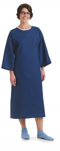 Medline Blended Patient Gowns - X-Ray Patient Gown, Navy, 48"L, 62" Sweep - MDTPG5RTSNAV