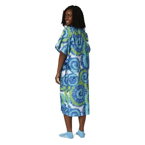 Medline PolyBright Patient Gowns - GOWN, IV, PLYBRT, TIEDYE, BLUE, PLS SNP - MDTPG6IVTIDI