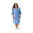 Medline Front-Opening Exam Patient Gowns - PerforMAX Front-Opening Exam Gown, Blue, Size M - MDTPG7RFOBLU2