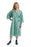 Medline Women's Center Patient Apparel - PerforMAX Front-Opening Mammography Gown, Green Flower Print, One Size Fits Most - MDTPG7RFOFLG