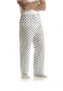 Medline Patient Pajamas - Color-Coded Pajama Pants, Snowflake White, Size L - MDTPJ2T04SNO