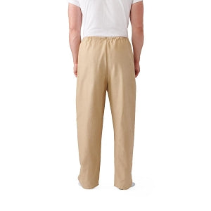 Medline Patient Pajamas - Pajama Pants with Drawstring, Solid-Tan, Size L - MDTPJ4B04TAN